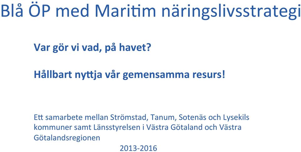 E- samarbete mellan Strömstad, Tanum, Sotenäs och Lysekils