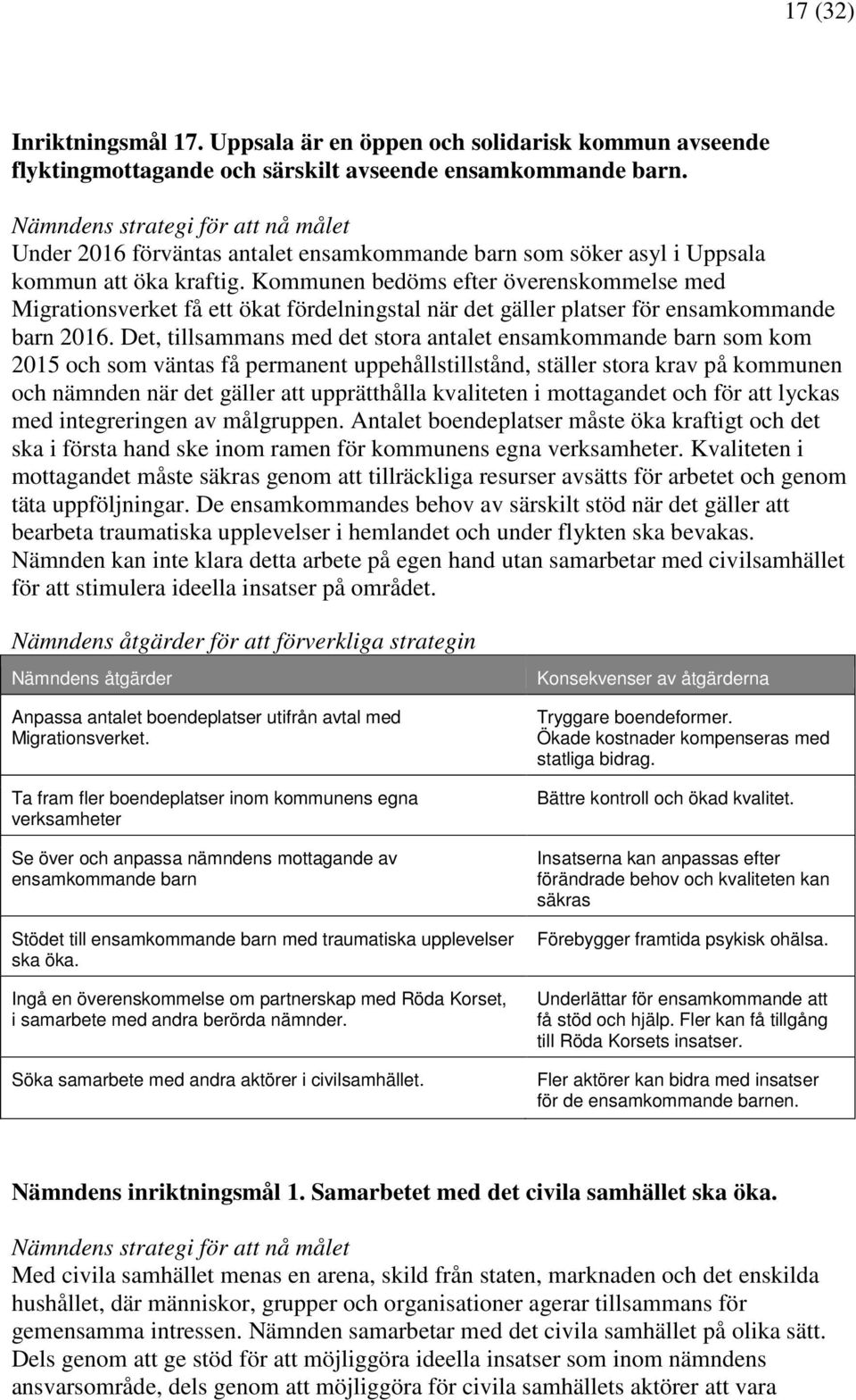 Kommunen bedöms efter överenskommelse med Migrationsverket få ett ökat fördelningstal när det gäller platser för ensamkommande barn 2016.