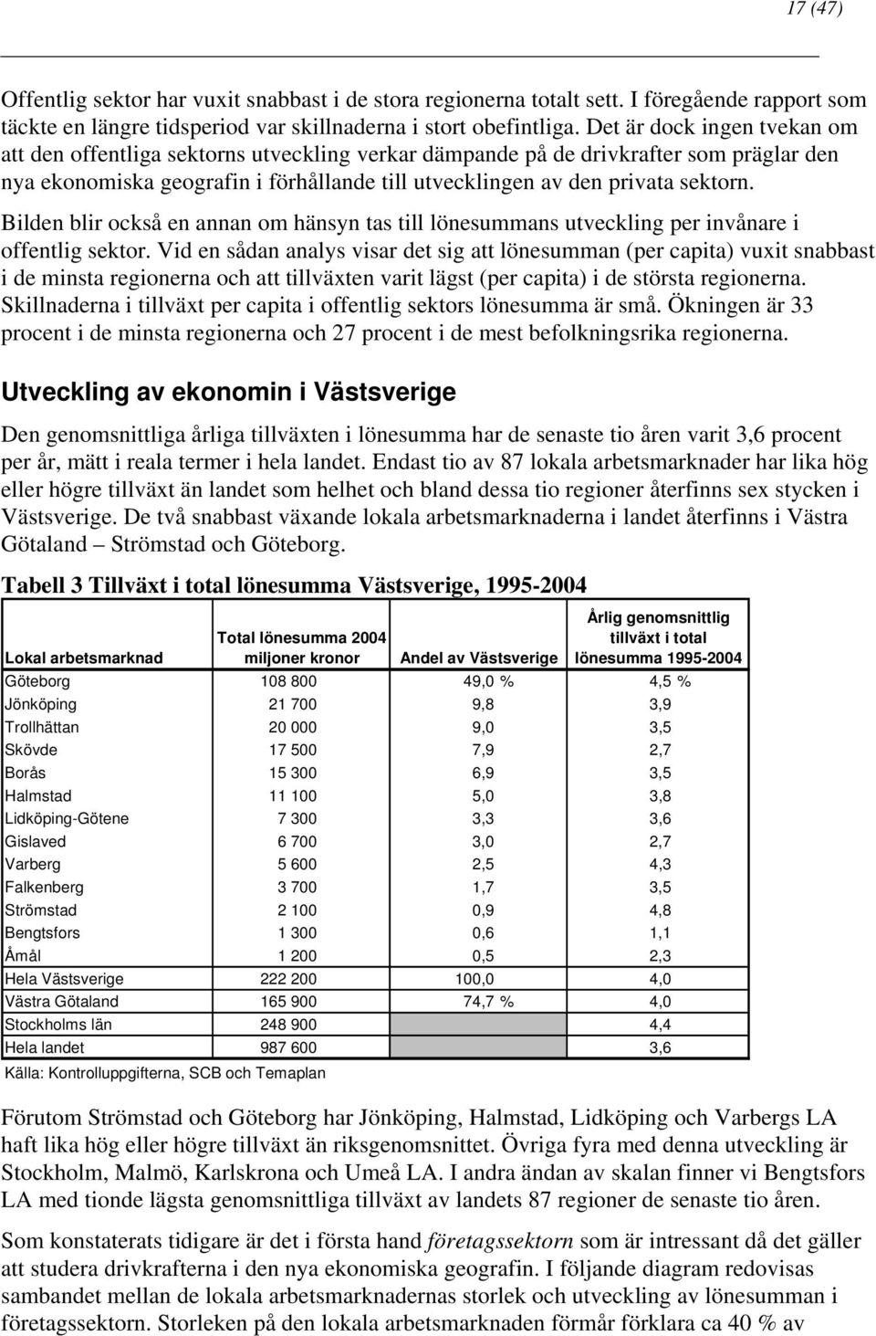 Bilden blir också en annan om hänsyn tas till lönesummans utveckling per invånare i offentlig sektor.