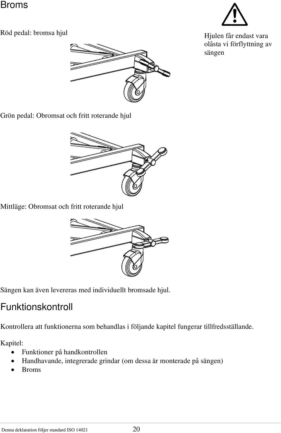 Funktionskontroll Kontrollera att funktionerna som behandlas i följande kapitel fungerar tillfredsställande.