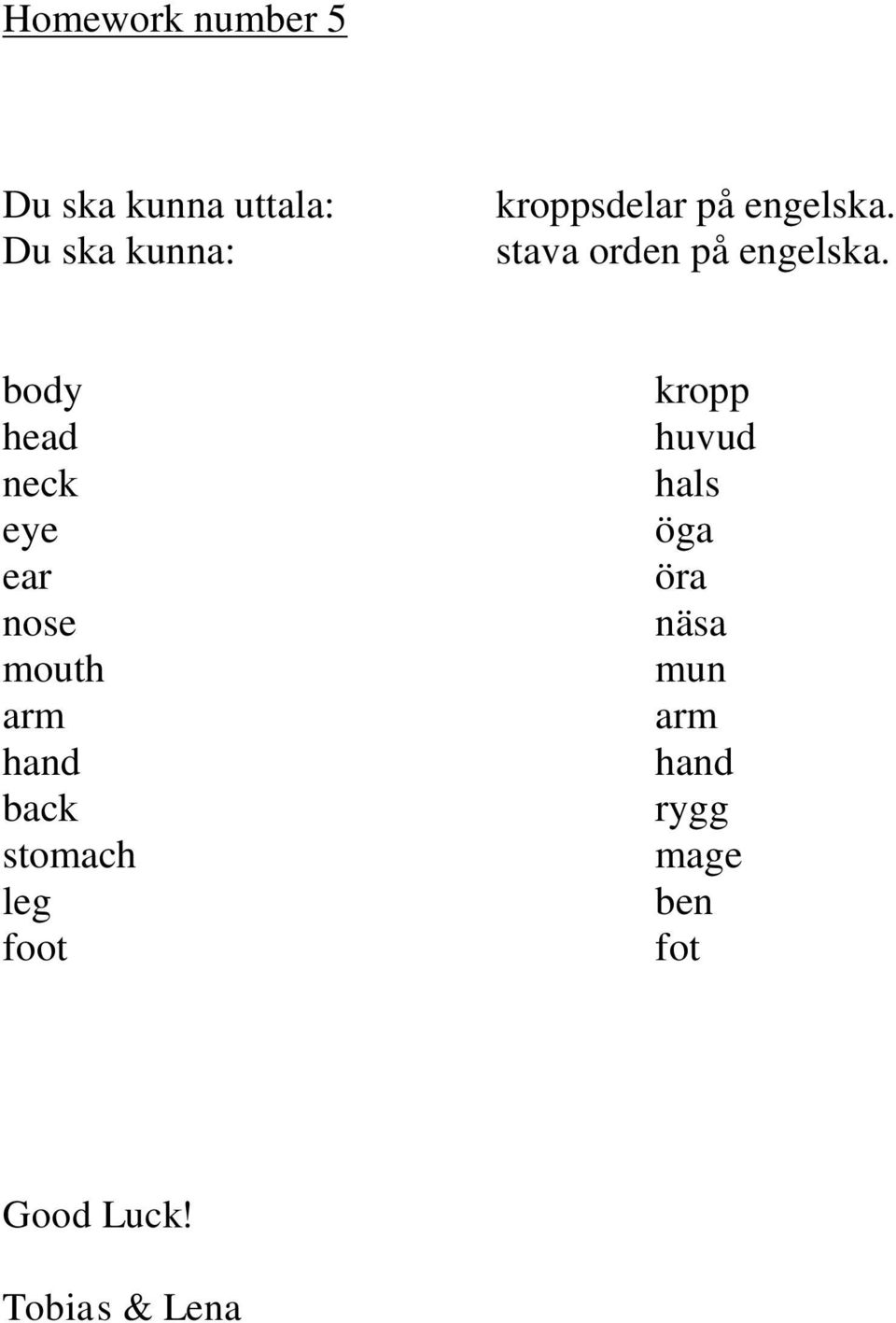 hand back stomach leg foot kropp huvud