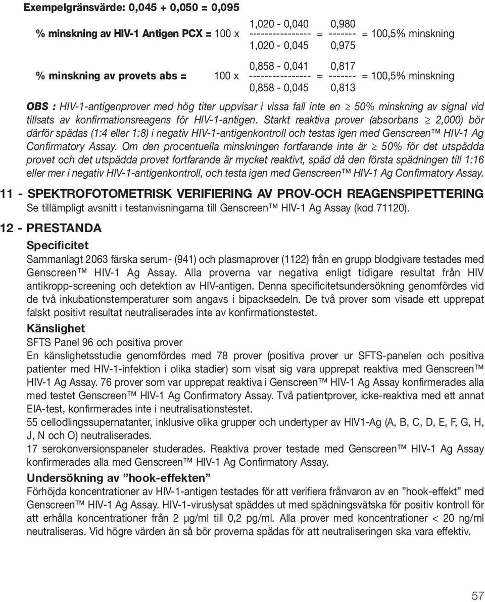 konfirmationsreagens för HIV-1-antigen.