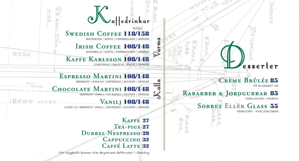 Vanilj 108/148 Licor 43 smirnoff Vanilj Espresso Socker Grädde Varma Kalla Desserter Crème Brûlée 85 på Klassiskt vis Rabarber & Jordgubbar 85 vaniljglass crunch