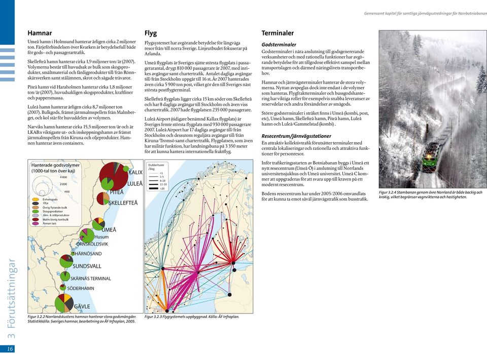 Volymerna består till huvudsak av bulk som skogsprodukter, smältmaterial och färdigprodukter till/från Rönnskärsverken samt stålämnen, skrot och sågade trävaror.