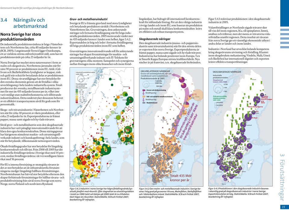 Norra Sverige har mycket stora naturresurser i form av malm och skogsråvara. Norrbottens järnmalm står för nära 90 procent av produktionen inom EU.