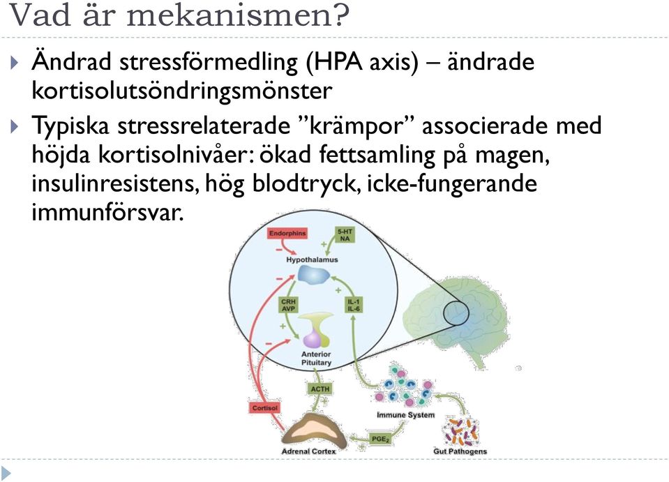 kortisolutsöndringsmönster Typiska stressrelaterade krämpor