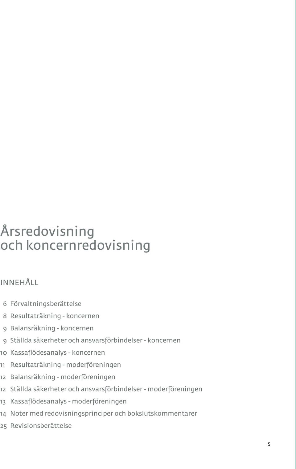 - moderföreningen 12 Balansräkning - moderföreningen 12 Ställda säkerheter och ansvarsförbindelser - moderföreningen 13