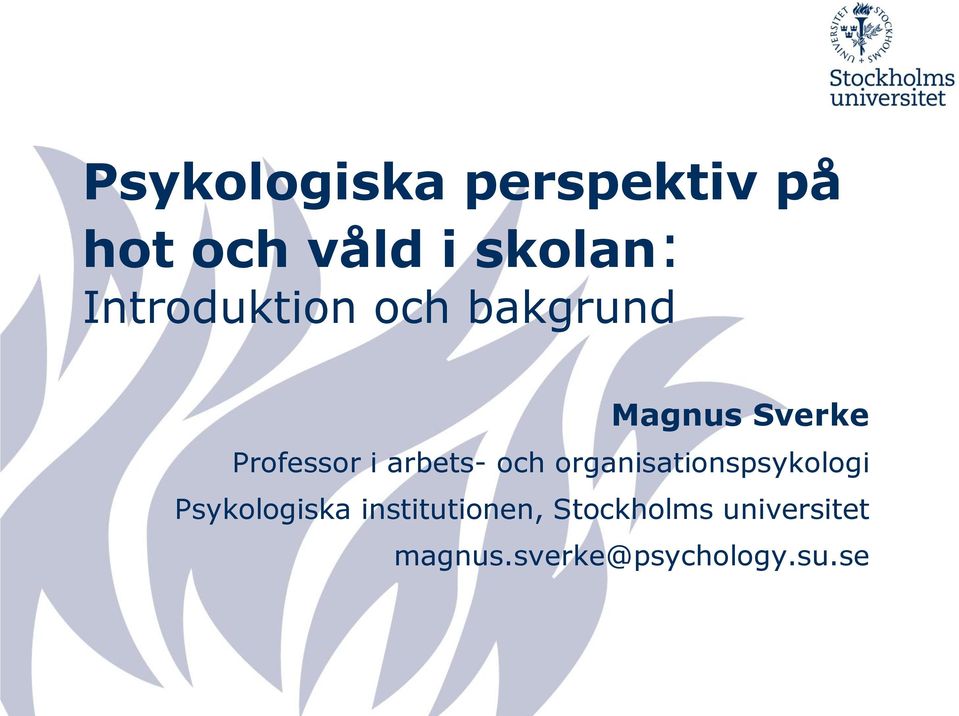 arbets- och organisationspsykologi Psykologiska