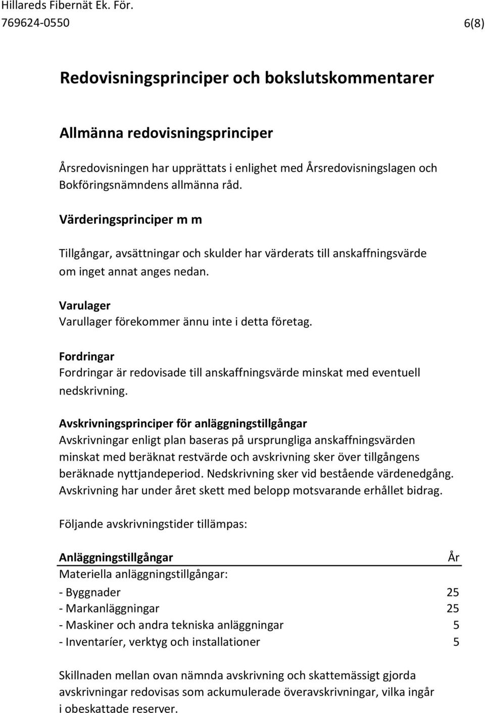 Fordringar Fordringar är redovisade till anskaffningsvärde minskat med eventuell nedskrivning.