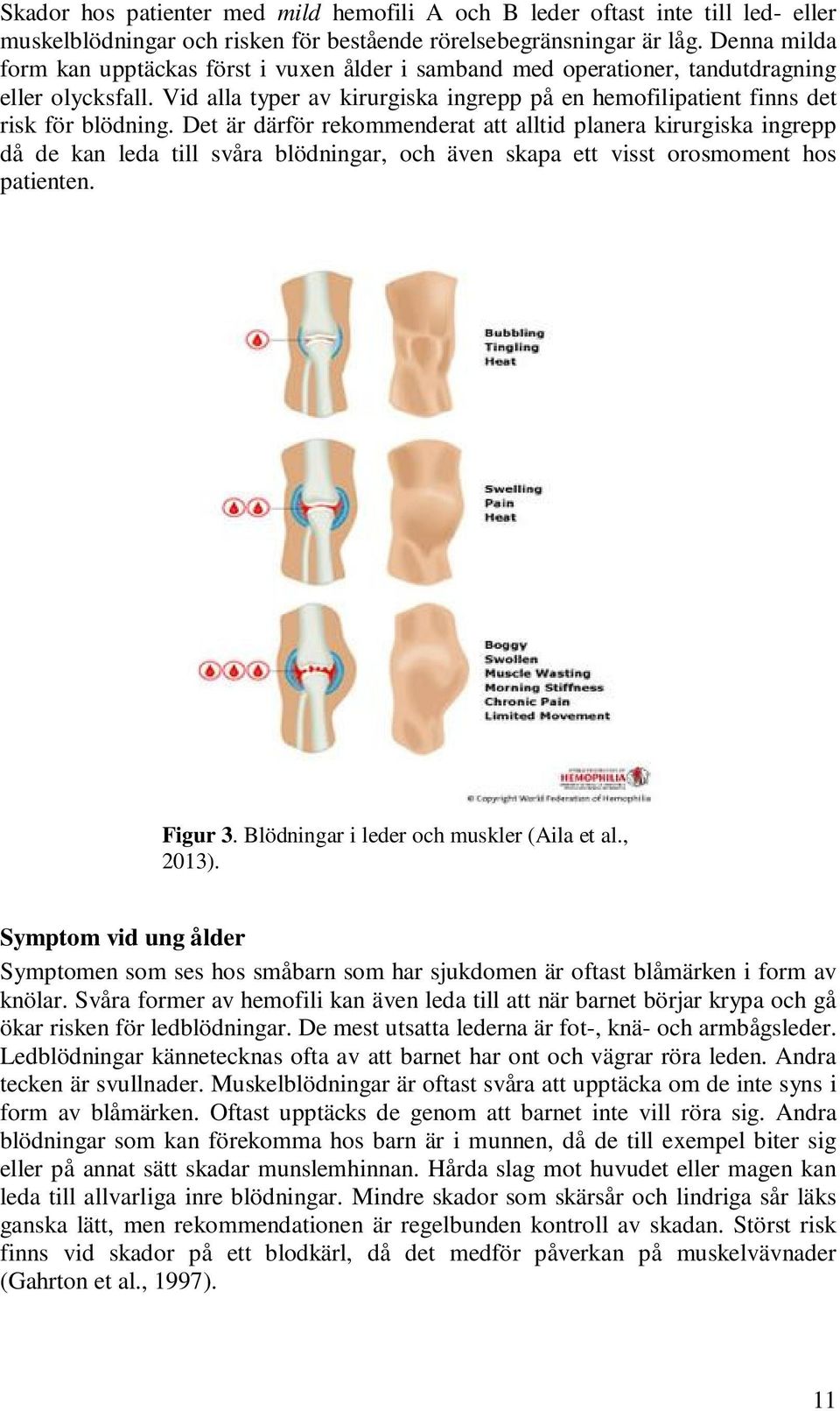 Det är därför rekommenderat att alltid planera kirurgiska ingrepp då de kan leda till svåra blödningar, och även skapa ett visst orosmoment hos patienten. Figur 3.