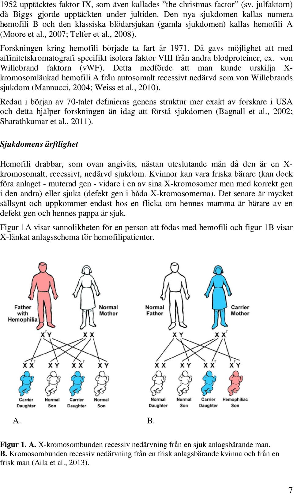 Forskningen kring hemofili började ta fart år 1971. Då gavs möjlighet att med affinitetskromatografi specifikt isolera faktor VIII från andra blodproteiner, ex. von Willebrand faktorn (vwf).