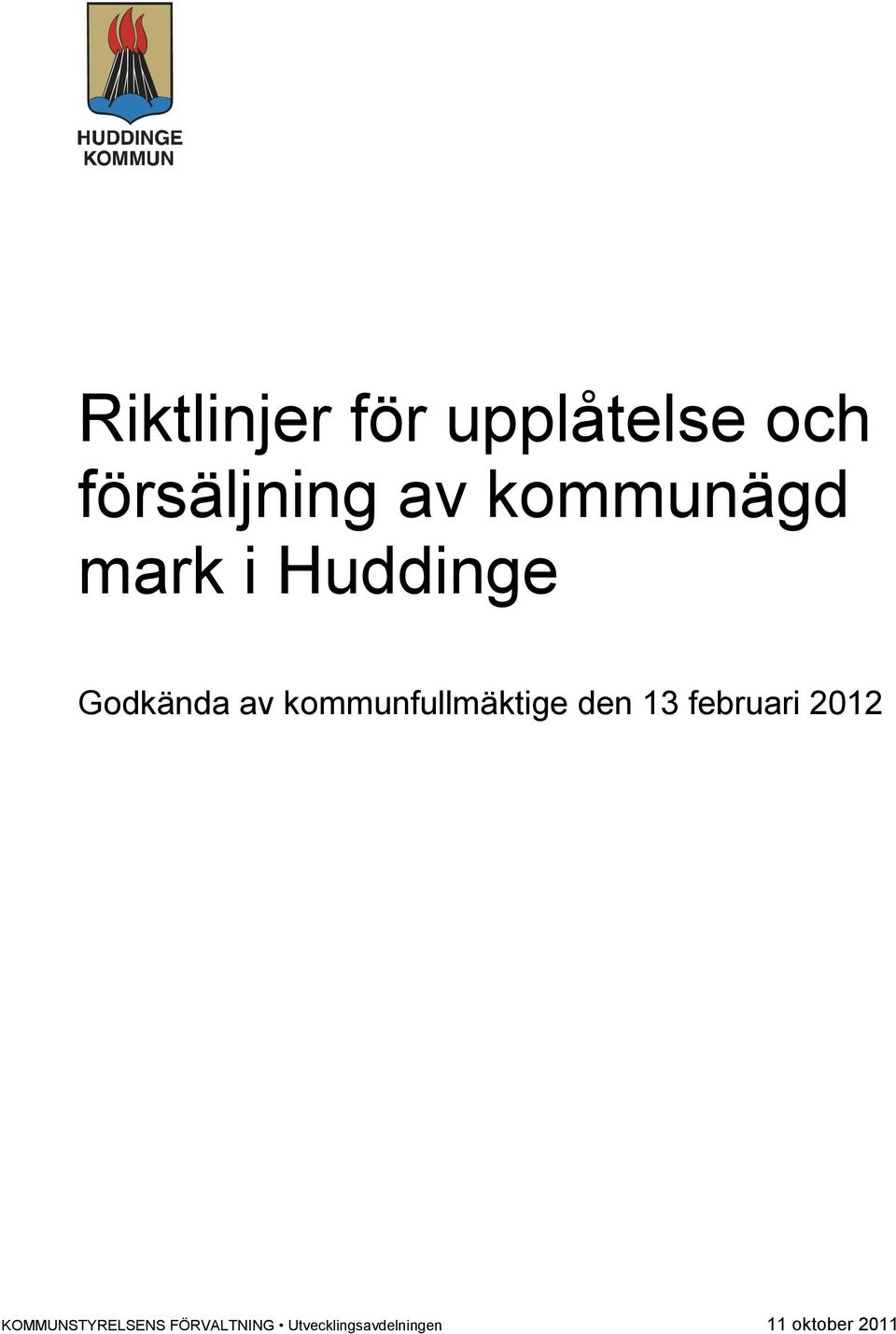 kommunfullmäktige den 13 februari 2012