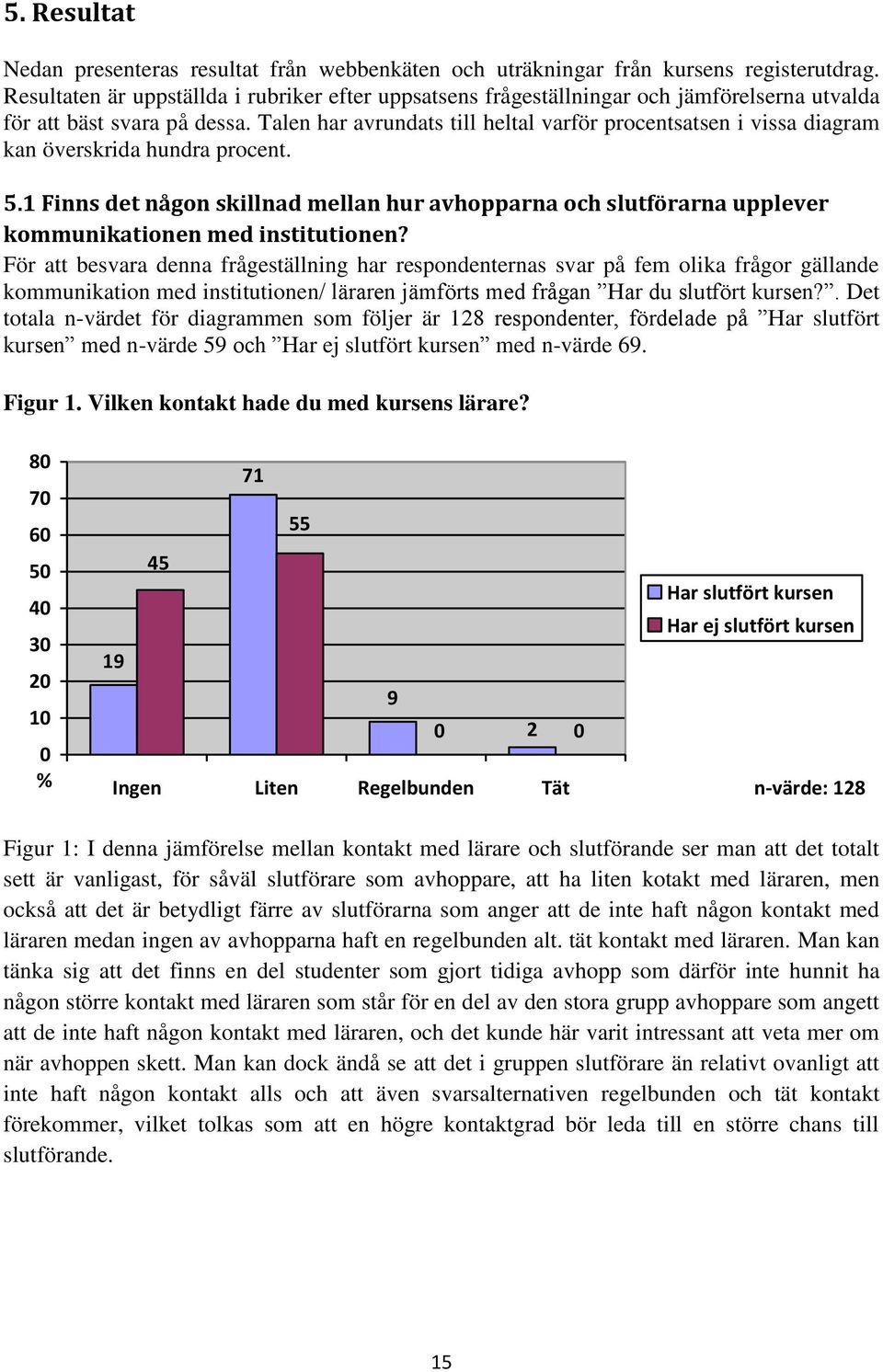 Talen har avrundats till heltal varför procentsatsen i vissa diagram kan överskrida hundra procent. 5.