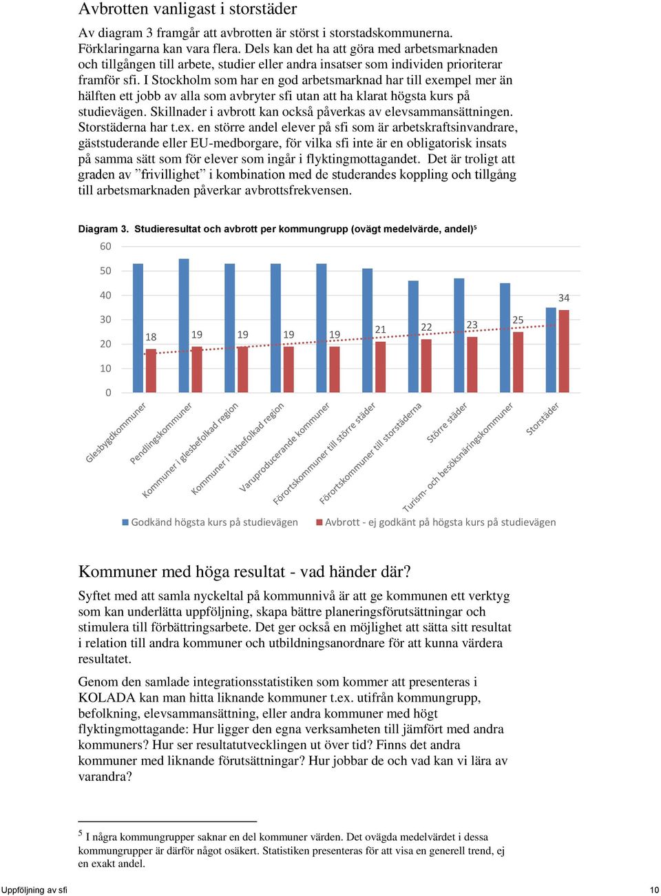 I Stockholm som har en god arbetsmarknad har till exempel mer än hälften ett jobb av alla som avbryter sfi utan att ha klarat högsta kurs på studievägen.