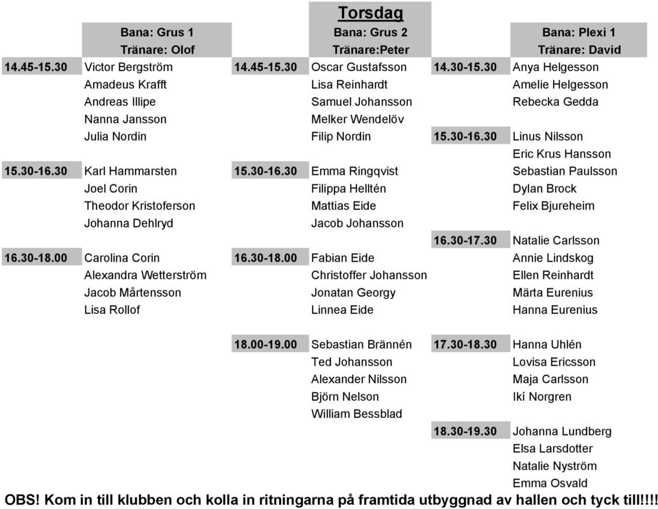 30 Linus Nilsson Eric Krus Hansson 15.30-16.