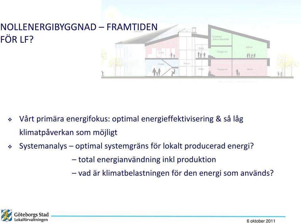 klimatpåverkan som möjligt Systemanalys optimal systemgräns för lokalt