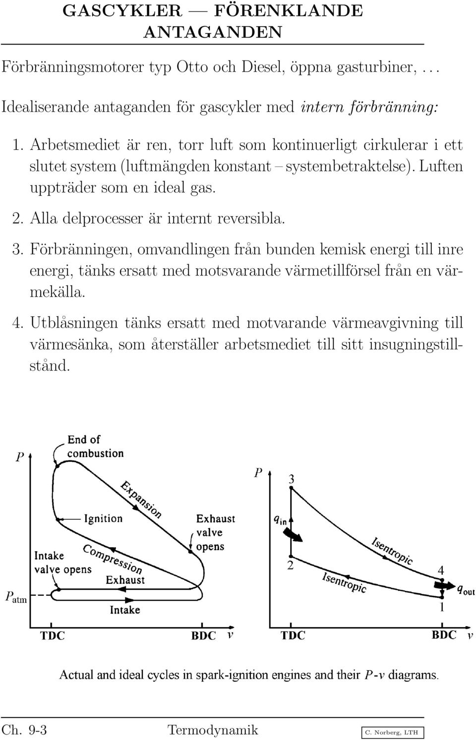 Alla delprocesser är internt reversibla. 3.