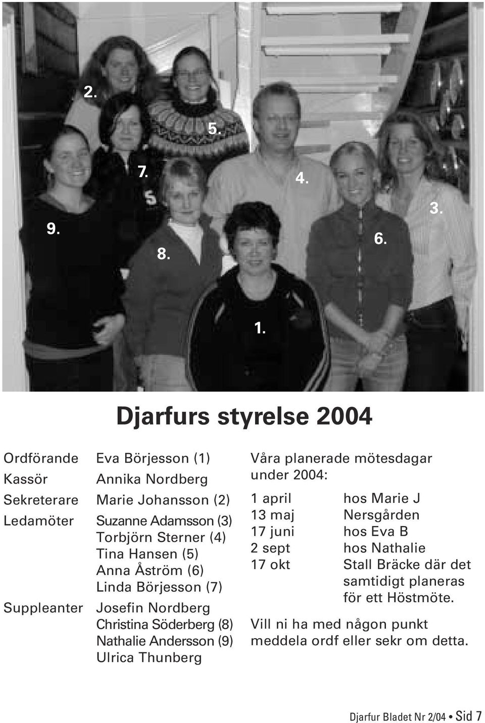 Sterner (4) Tina Hansen (5) Anna Åström (6) Linda Börjesson (7) Suppleanter Josefin Nordberg Christina Söderberg (8) Nathalie Andersson (9) Ulrica