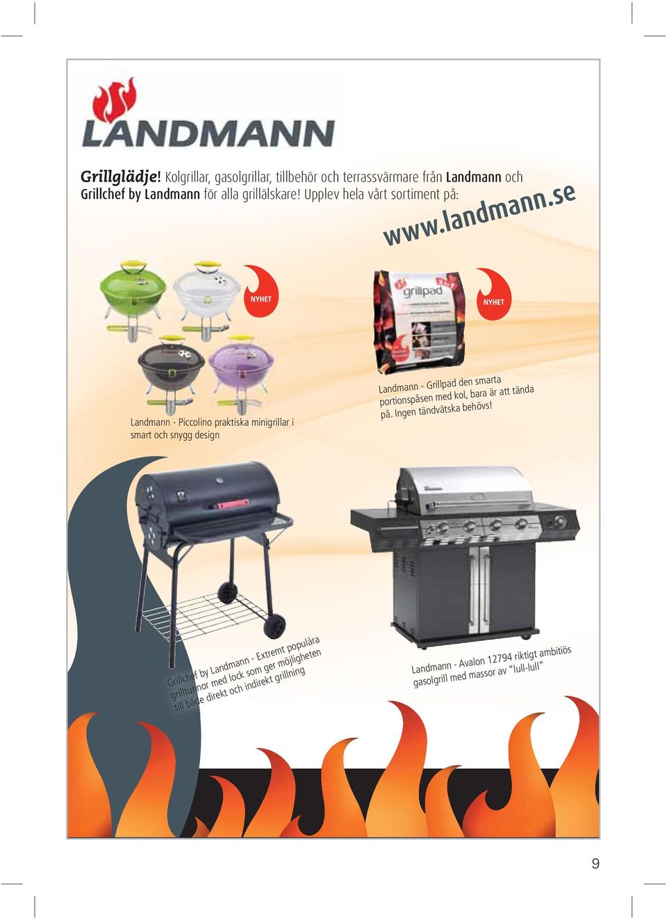 se Landmann - Piolino praktiska minigrillar i smart oh snygg design Landmann - Grillpad den smarta portionspåsen med kol, bara är att