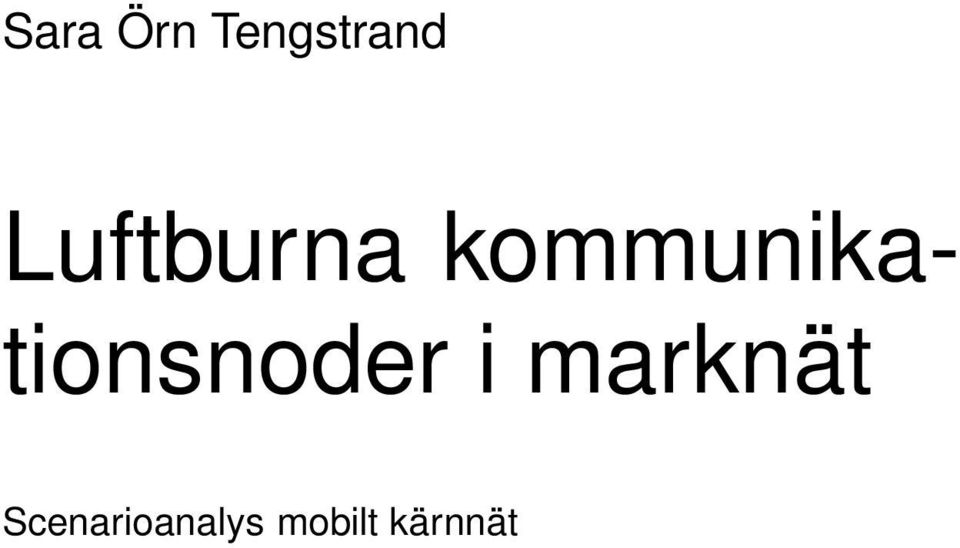 kommunikationsnoder i