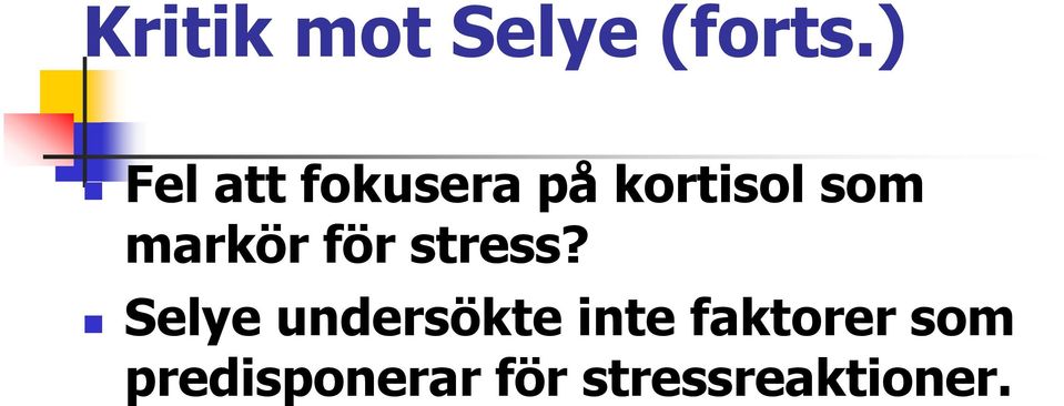 markör för stress?