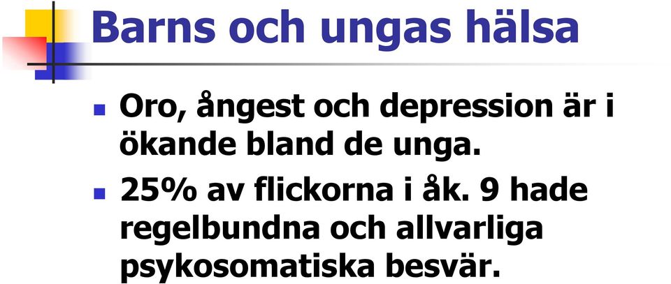 25% av flickorna i åk.