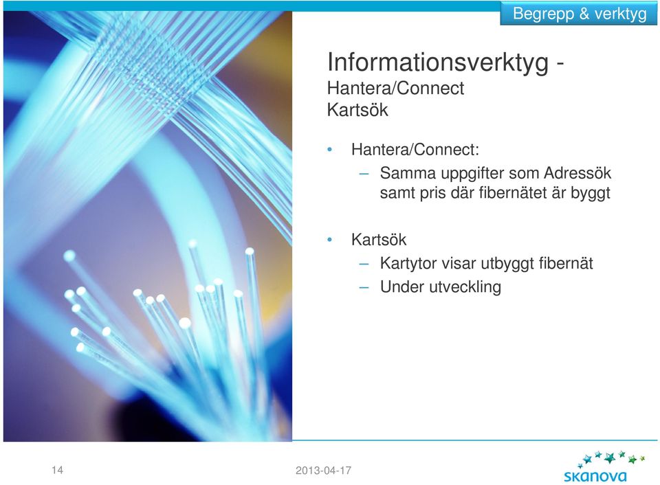 uppgifter som Adressök samt pris där fibernätet är