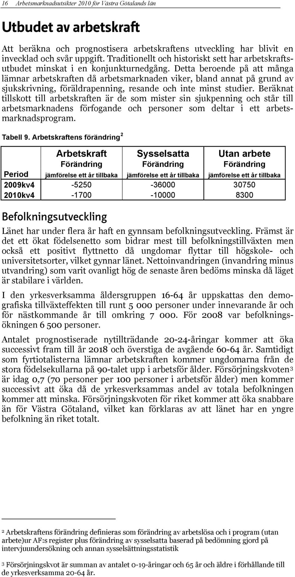 Detta beroende på att många lämnar arbetskraften då arbetsmarknaden viker, bland annat på grund av sjukskrivning, föräldrapenning, resande och inte minst studier.