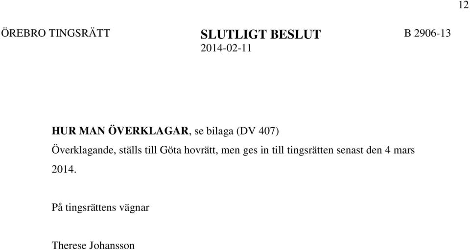 ges in till tingsrätten senast den 4 mars