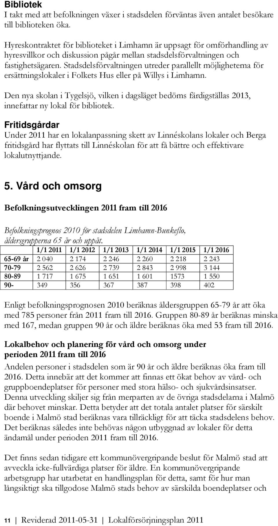 Stadsdelsförvaltningen utreder parallellt möjligheterna för ersättningslkaler i Flkets Hus eller på Willys i Limhamn.