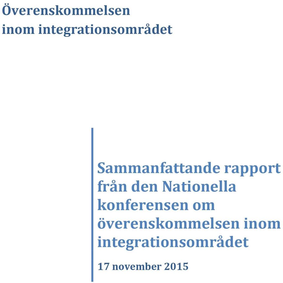 rapport från den Nationella konferensen