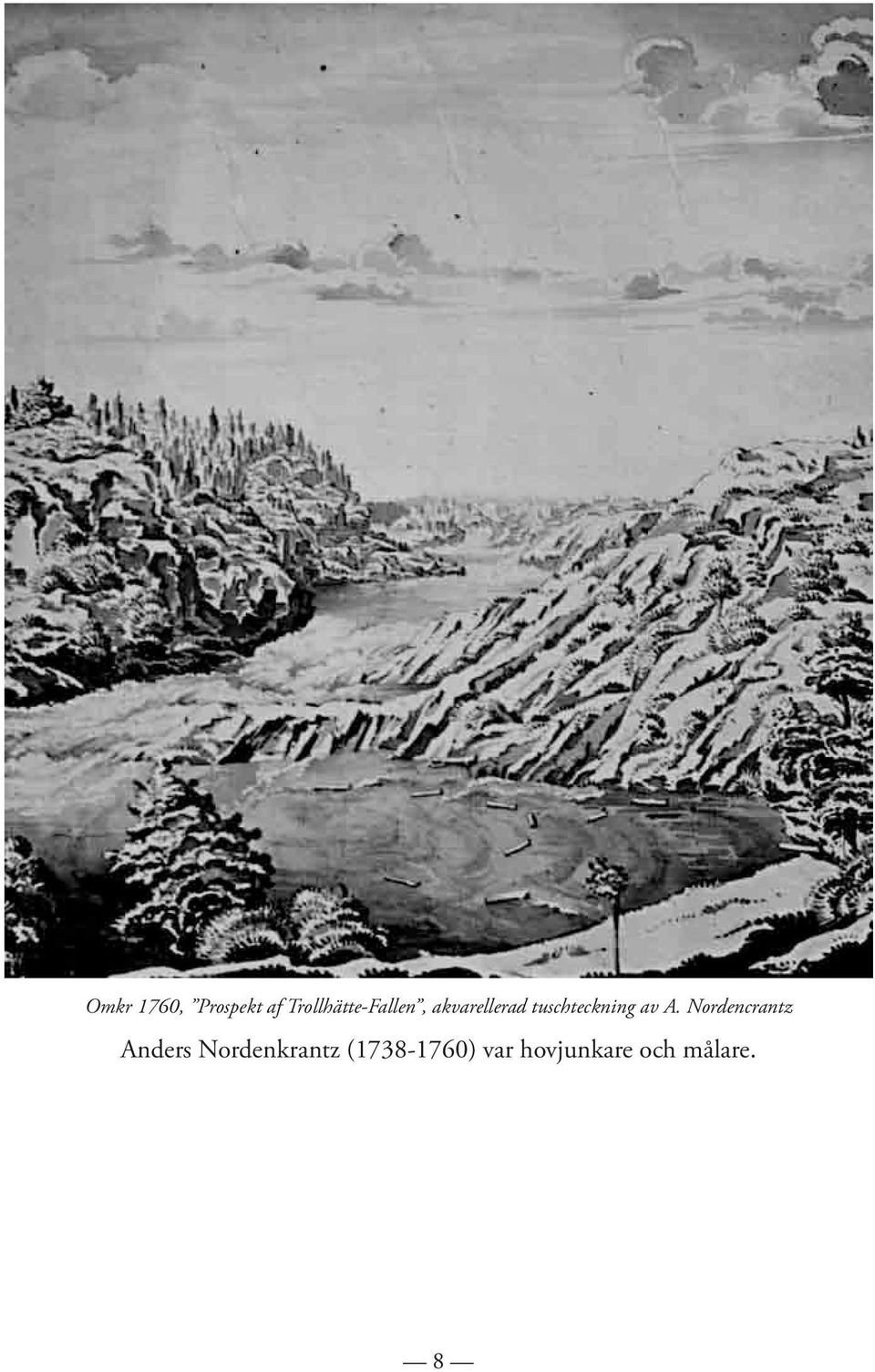 tuschteckning av A.