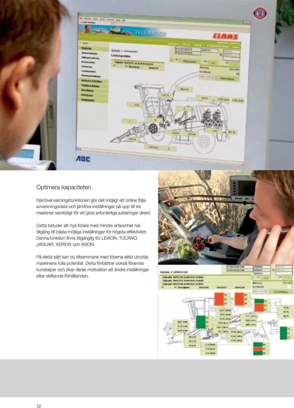 erforderliga justeringar direkt. Detta betyder att nya förare med mindre erfarenhet har tillgång till bästa möjliga inställningar för högsta effektivitet.