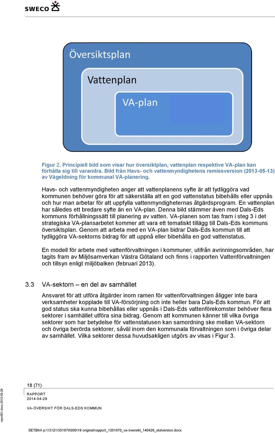 Havs- och vattenmyndigheten anger att vattenplanens syfte är att tydliggöra vad kommunen behöver göra för att säkerställa att en god vattenstatus bibehålls eller uppnås och hur man arbetar för att