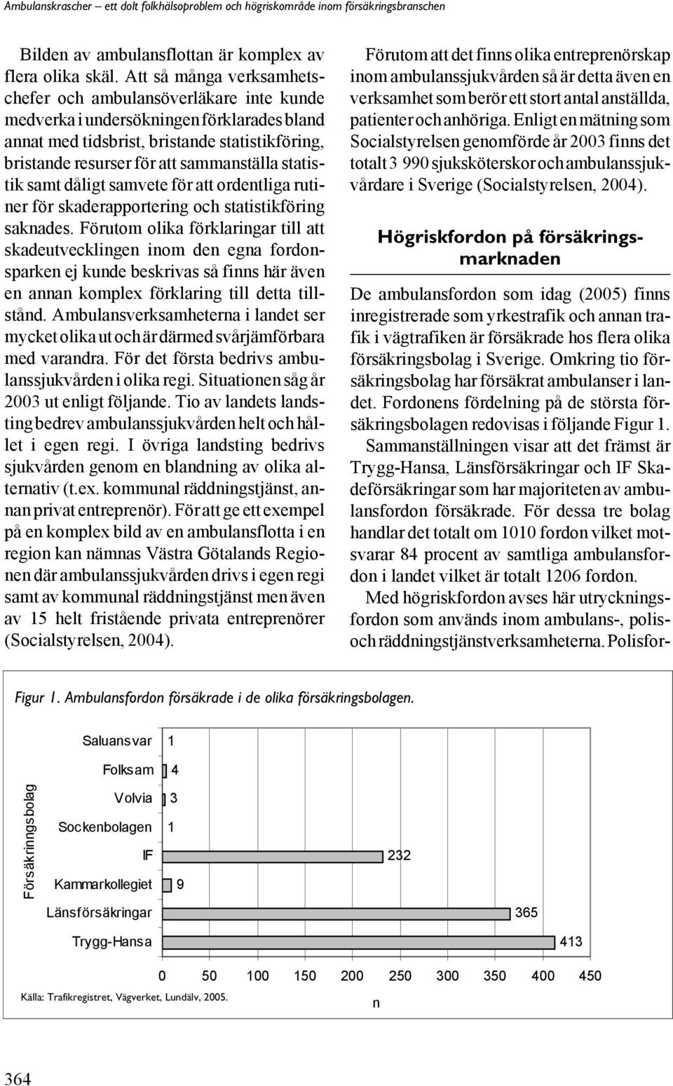 statistik samt dåligt samvete för att ordentliga rutiner för skaderapportering och statistikföring saknades.