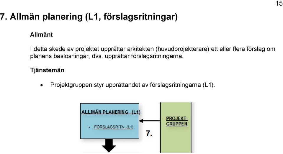 förslag m planens baslösningar, dvs.