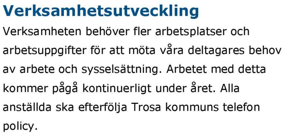 sysselsättning.