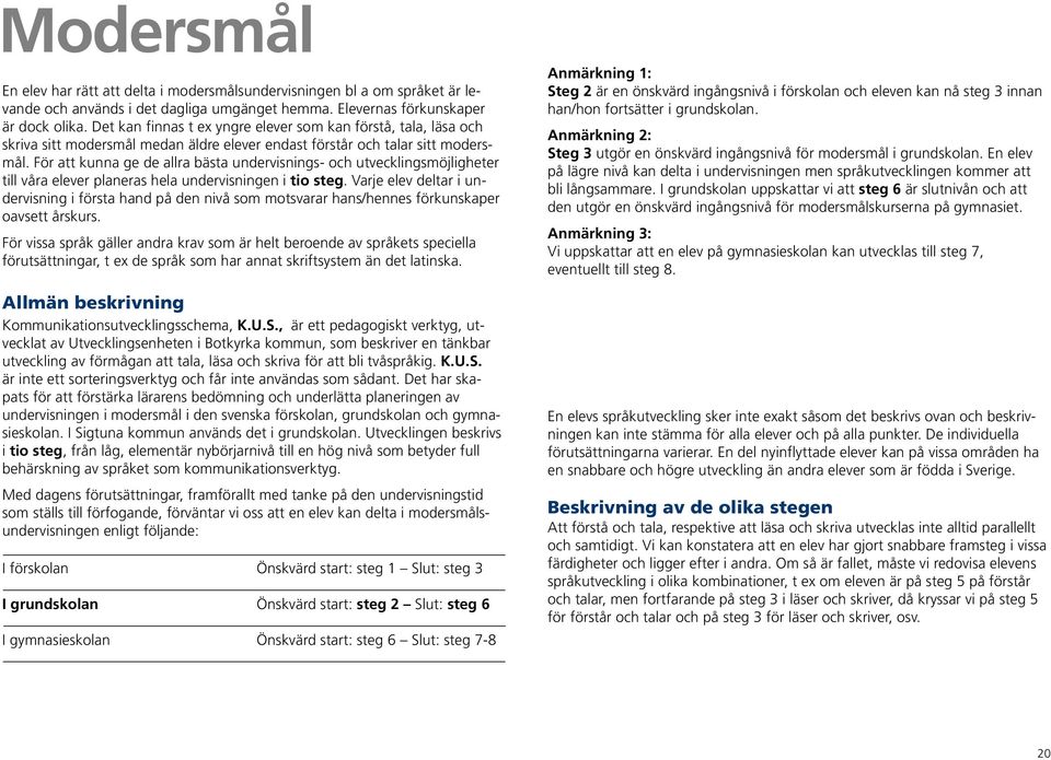 För att kunna ge de allra bästa undervisnings- och utvecklingsmöjligheter till våra elever planeras hela undervisningen i tio steg.