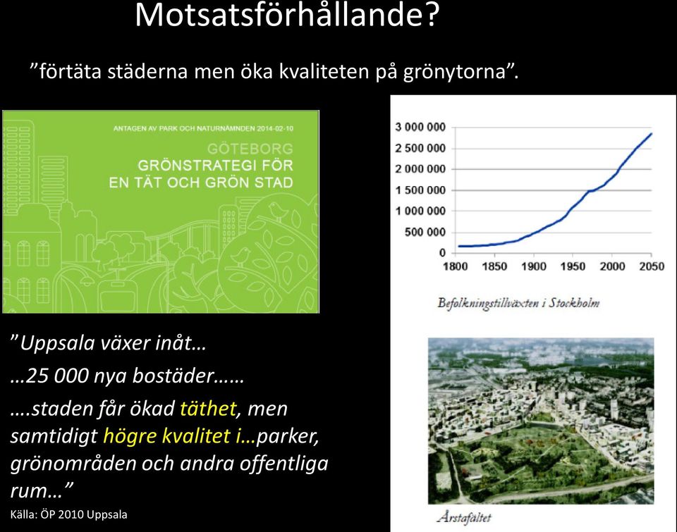 Uppsala växer inåt 25 000 nya bostäder.