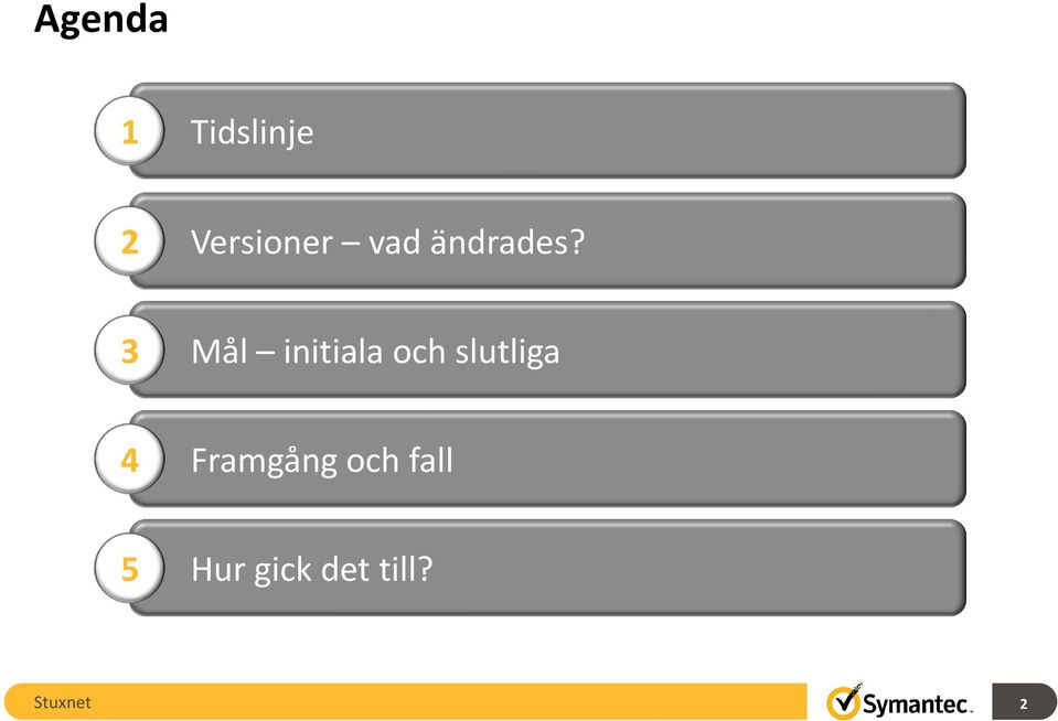 3 Mål initiala och slutliga 4