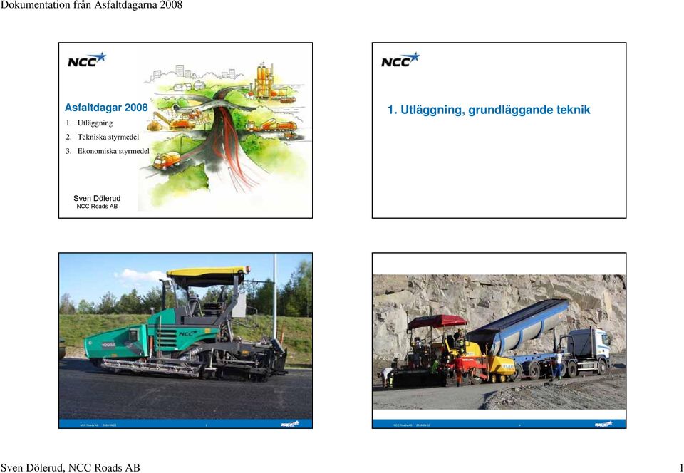 Utläggning, grundläggande teknik Sven Dölerud NCC