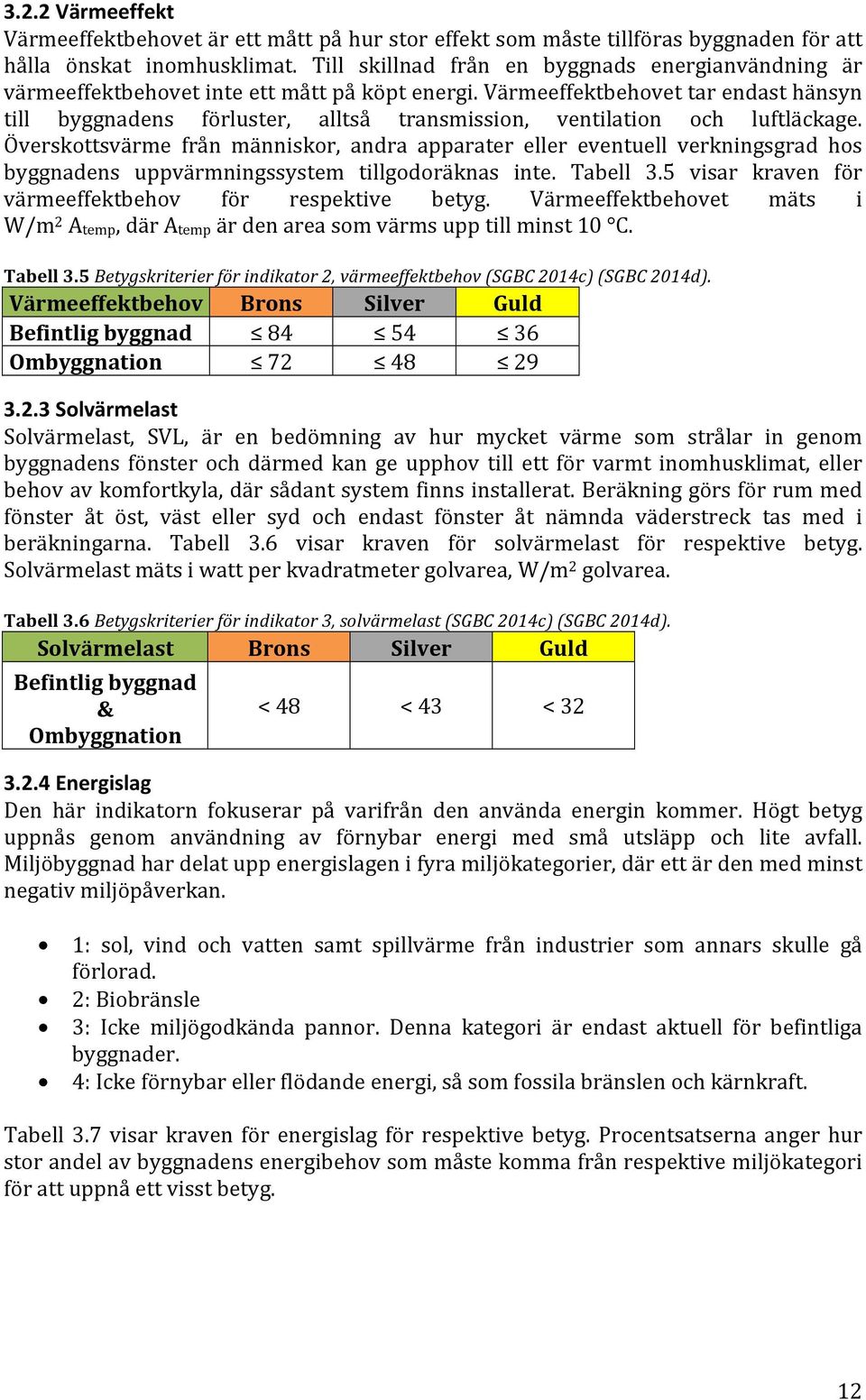 Värmeeffektbehovet tar endast hänsyn till byggnadens förluster, alltså transmission, ventilation och luftläckage.