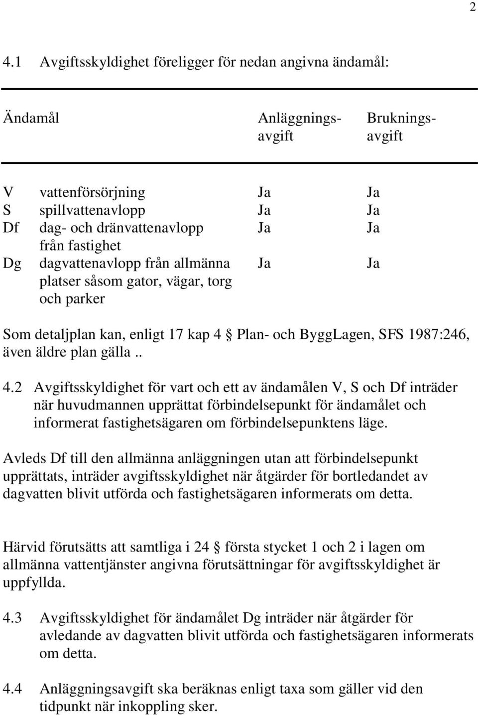 Plan- och ByggLagen, SFS 1987:246, även äldre plan gälla.. 4.