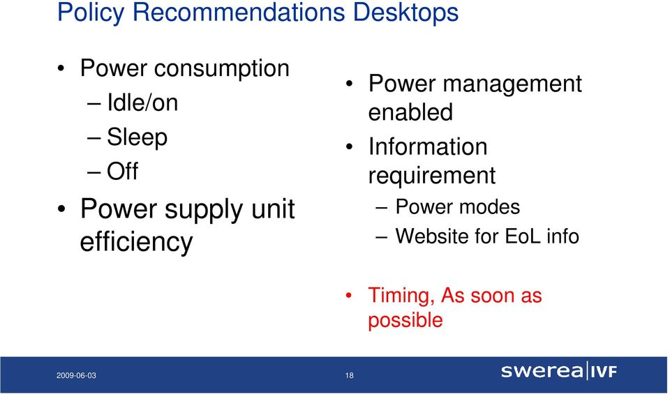 management enabled Information requirement Power