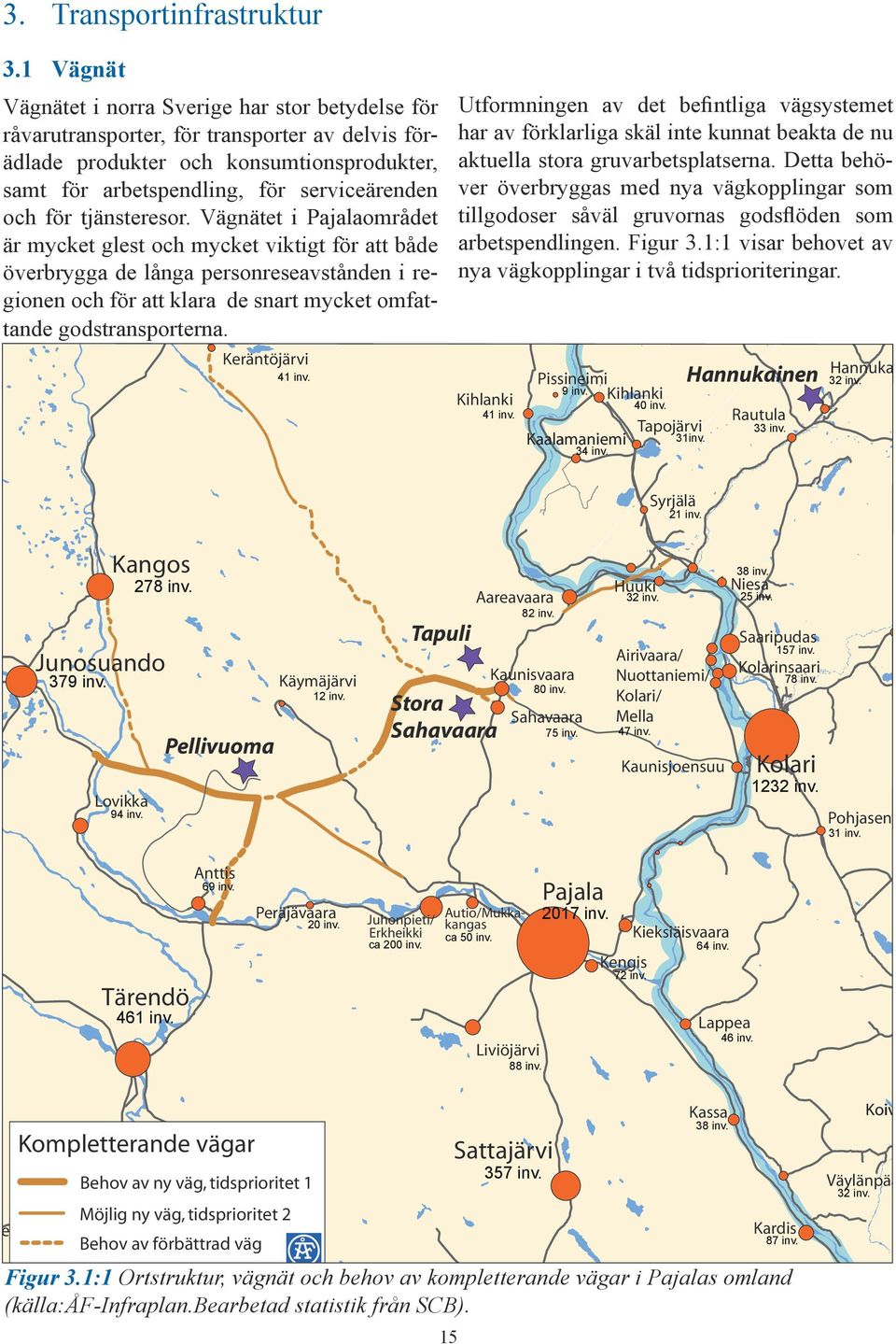 tjänsteresor. Vägnätet i Pajalaområdet 36 inv.