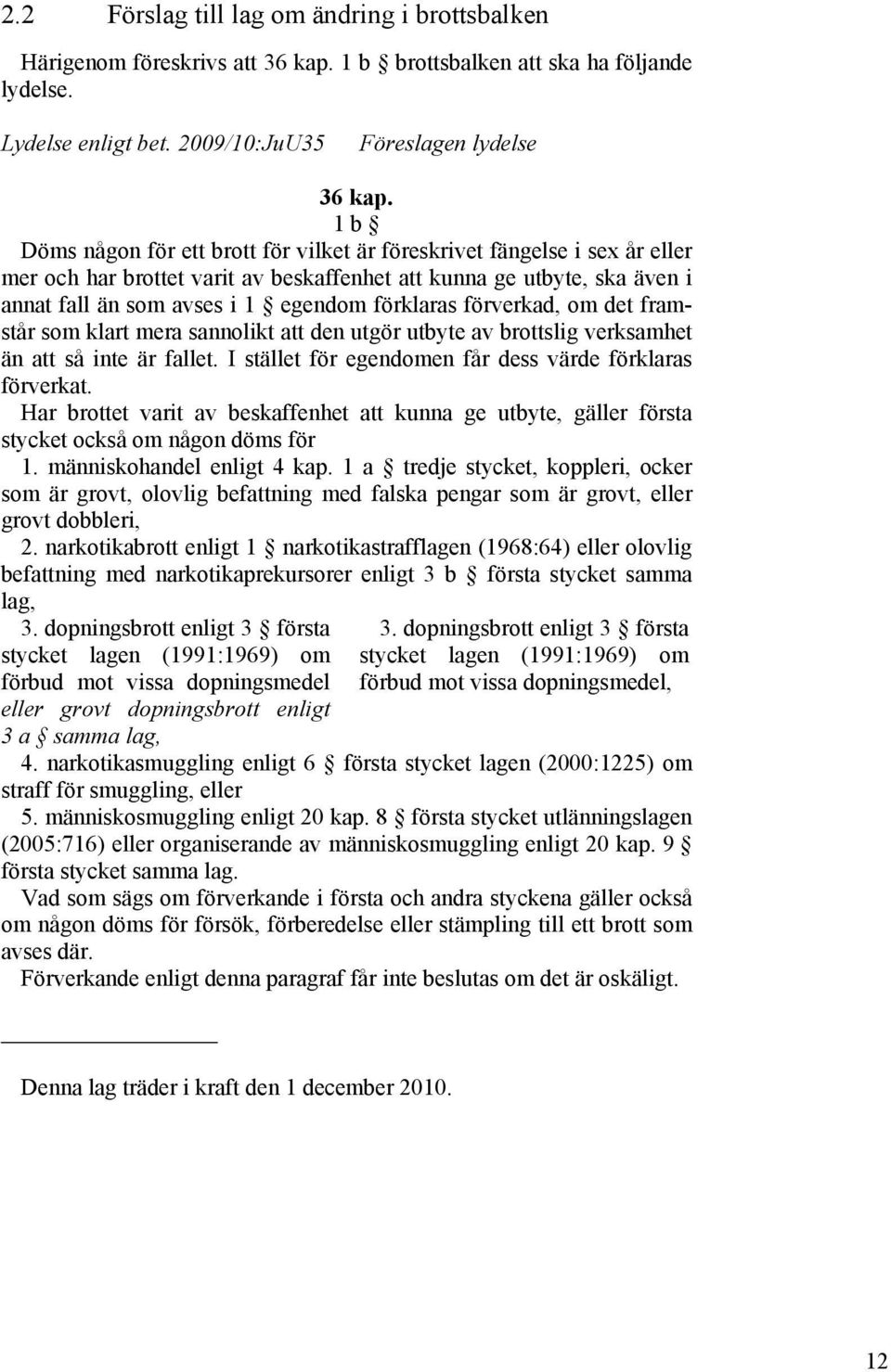 förverkad, om det framstår som klart mera sannolikt att den utgör utbyte av brottslig verksamhet än att så inte är fallet. I stället för egendomen får dess värde förklaras förverkat.