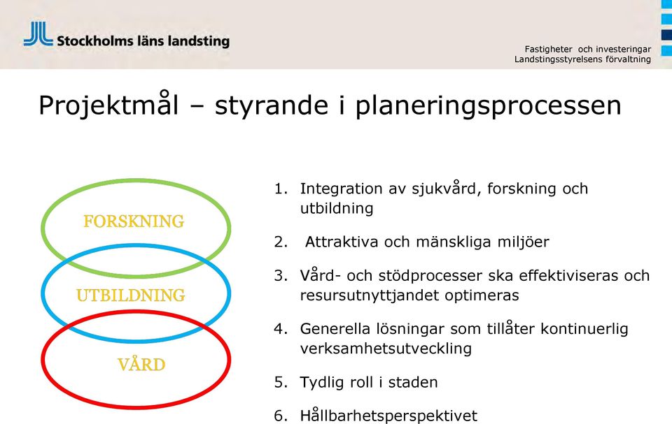 Vård- och stödprocesser ska effektiviseras och resursutnyttjandet optimeras 4.