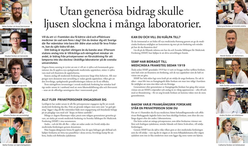 Om du önskar dig ett Sverige där fler människor inte bara blir äldre utan också får leva friskare, kan du själv bidra till det. Ditt bidrag är mycket viktigare än du kanske anar.