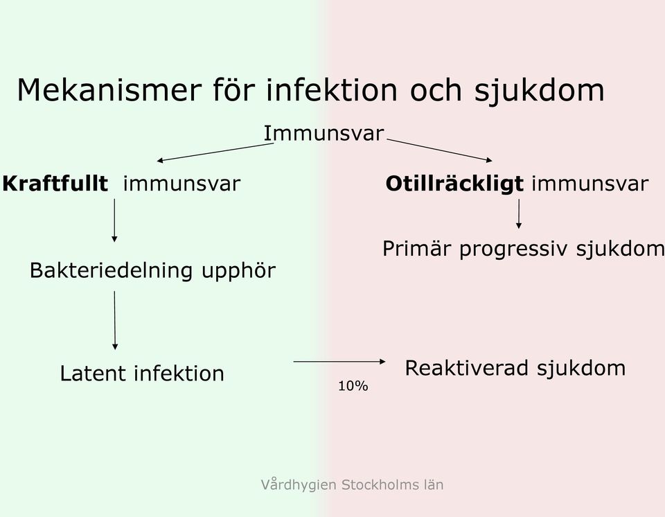 Bakteriedelning upphör Primär progressiv sjukdom