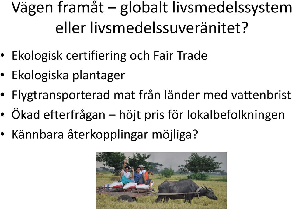 Ekologisk certifiering och Fair Trade Ekologiska plantager